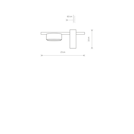 Kinkiet Ścienny Lampa Natynkowa GX53 Czarna Nowoczesna PILLS 8265 Nowodvorski