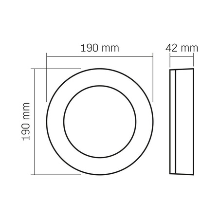 Plafon Lampa LED 15W 1125lm 5000K Neutralny 120° IP65 IK07 Natynkowa Czarna VIDEX