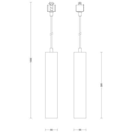 Lampa Wisząca na Szynę Oświetleniową Szynoprzewód LED GU10 Jednofazowa Czarna EasyLink Paxie Philips