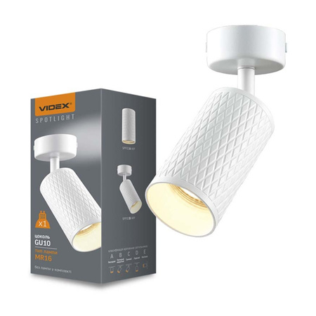 Lampa Ścienna Sufitowa Kinkiet 1x GU10 Biała GRANT Videx