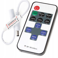 Ściemniacz Do Taśm LED Sterownik Radiowy z Pilotem MINI RF DC 6A