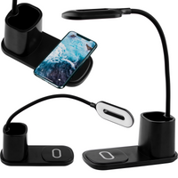 Lampka Biurkowa Nocna LED 3W 3000K - 6000K USB Dotykowa z Ładowarka QI NINA