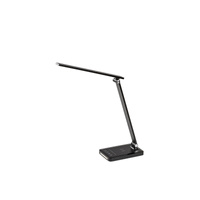Lampa Stołowa Biurkowa Nocna 5W 190lm 3000-6500K CCT Timer Ściemnialna Czarny Nowoczesny Traze Rabalux