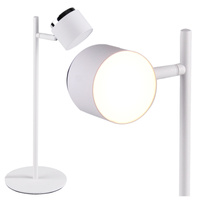 Lampka Biurkowa Stołowa LED 4,2W KUBIK Biały 3000K GOLDLUX