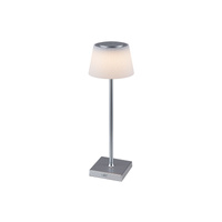Lampa Stołowa Biurkowa Nocna Dekoracyjna 4W 200lm 3000-5000K CCT Ściemnialna IP44 Srebrny Nowoczesny Taena Rabalux
