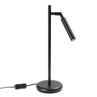 Lampa Biurkowa Stojąca Stołowa Nocna Szkolna G9 Czarna Pastelo Ocean Green SL.1469 Sollux