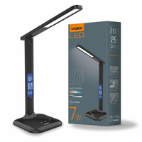 Lampka Biurkowa LED 5W 490lm 5500K Zimna Czarna Ściemnialna RIO Videx