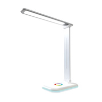 Lampka Biurkowa Stołowa Regulowana Nocna ALMA LED 12W 960lm CCT + RGB Ściemnialna Biała MasterLED