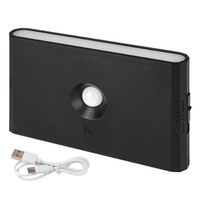 Lampa LED Akumulatorowa 1W 170lm 3000/4000/6500K CCT 180° z Czujnikiem Ruchu Ściemnialna Czarny Wolf Masterled