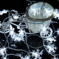 Łańcuch LED Śnieżynki 10xLED 2m 6500K Świąteczny LVT