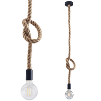 Lampa Sufitowa Wisząca Zwis E27 Beżowy Rope Sanico Goldlux