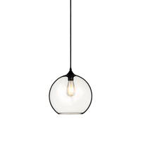 Lampa Wisząca Oprawa E27 Szklany klosz przezroczysty okrągły VT-7302 V-TAC