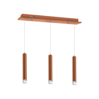 Lampa wisząca COPPER 15W (3x5W) LED Miedziana Minimalistyczna ML985 Milagro Metal + Akryl