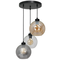 Lampa wisząca SOFIA MIX 3xE27 MLP6585 Wielobarwny Klosz Kula Milagro Metal + Szkło