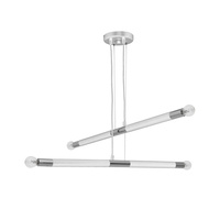 Lampa wisząca BASTONE 4xE14 Prosta Forma Minimalistyczna Biała Chrom MLP6567 Milagro Metal