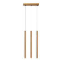 Lampa Sufitowa Wisząca Zwis 3x G9 Żyrandol Tubularna Złota Nowoczesna Pastelo Sollux