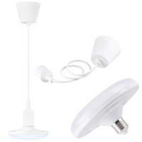 LAMPA wisząca, SUFITOWA KIKI 1xE27 10W BIAŁA 3000K GOLDLUX (Polux)