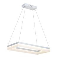 Lampa wisząca CUBO biały prostokąt 36W LED IP20 Metal i akryl styl nowoczesny minimalistyczny Milagro