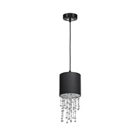 Lampa wisząca ALMERIA 1xE27 Elegancka Sznury Korali Srebrna MLP6429 Milagro Metal + Tworzywo sztuczne+ Tkanina