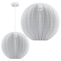 Lampa Sufitowa Wisząca Zwis E27 Biała JAPANDI Sanico Goldlux