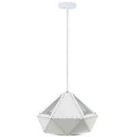 Lampa Wisząca Oprawa E27 Geometryczna biała PASTEL PRISM D:310*180MM VT-7310 V-TAC
