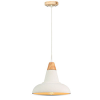 Lampa Wisząca Oprawa E27 Betonowy klosz z drewnianym wykończeniem D:300 VT-7301 V-TAC