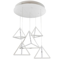 Lampa Wisząca Sufitowa Żyrandol 5x Trójkąty 80W 120cm - GOLDLUX (Polux)