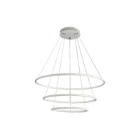 Lampa wisząca ORION trzy kręgi biały 99W LED IP20 styl nowoczesny minimalistyczny Metal i akryl Milagro