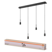 Lampa Sufitowa Wisząca Dekoracyjna 4x E27 Szara Decor Needle Pendant Osram