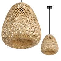 Lampa Wisząca Dekoracyjna Zwis Bambusowa E27 Boho Beirut Kobi