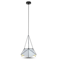 Lampa Wisząca Oprawa E27 Geometryczna czarna PRISM 40x54cm VT-7401 V-TAC