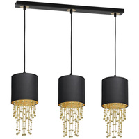 Lampa wisząca ALMERIA 3xE27 Elegancka Sznury Korali MLP64400 Milagro Metal + Tworzywo sztuczne+ Tkanina