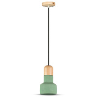 Lampa Wisząca Oprawa E27 Betonowy klosz zielony D:125 VT-7125 V-TAC