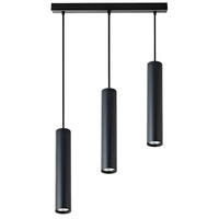 Lampa Wisząca Sufitowa KEON 3xGU10 Regulowana Tuba Czarna MASTERLED