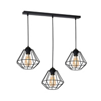 Lampa wisząca COLIN Czarny 3x E27 MILAGRO styl loft industrial metal