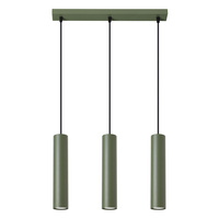Lampa Wisząca Sufitowa Zwis Tuba Spot 3x GU10 Oliwkowa Lagos Ocean Green SL.1486 Sollux
