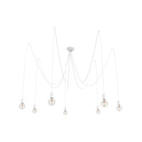 Lampa Sufitowa Wisząca 7x E27 Biała Pająk Nowoczesna SPIDER 9743 Nowodvorski