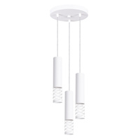 Lampa Wisząca Sufitowa 3x GU10 Biała LAMI Ocean Green SL.1689 Sollux