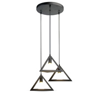 Lampa Wisząca Oprawa E27 Potrójna geometryczna czarna VT-7144 V-TAC