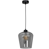 Lampa wisząca SANTIAGO 1xE27 Klosz Przydymione Szkło MLP6606 Metal + Szkło