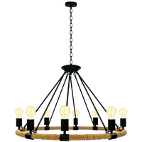 Lampa Wisząca Sufitowa ROPE Arthur 8xE27 SZNUR LOFT Vintage- GOLDLUX (Polux)