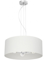 Lampa Wisząca Sufitowa ALBION Biała Tkanina 3xE27 Ø50cm Milagro