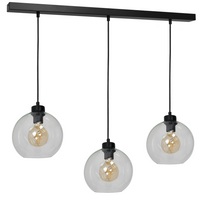 Lampa wisząca SOFIA 3xE27 MLP6579 Transparentny Klosz Kula Milagro Metal + Szkło