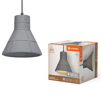 Lampa Sufitowa Wisząca Dekoracyjna E27 Zwis Szary Beton Decor Ledvance