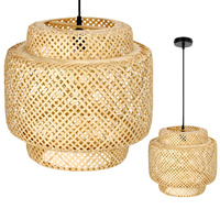 Lampa Wisząca Dekoracyjna Zwis Bambusowa E27 Boho Bonn Kobi