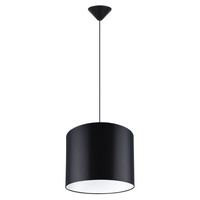 Lampa Sufitowa Wisząca Zwis E27 Żyrandol Owalna Czarna Minimalistyczna Nova Sollux