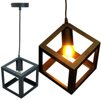 Lampa Wisząca Sufitowa Geometryczna IL MIO SWEDEN 1xE27 Czarna - GOLDLUX (Polux)