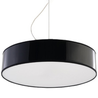 Lampa Sufitowa Wisząca Plafon 3x E27 Okrągła Czarna Minimalistyczna Arena Sollux