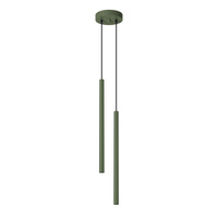 Lampa Wisząca Sufitowa Zwis Tuba Spot 2x G9 Oliwkowa Pastelo Ocean Green SL.1519 Sollux