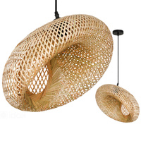 Lampa Wisząca Dekoracyjna Zwis Bambusowa E27 Boho Bemidi Kobi